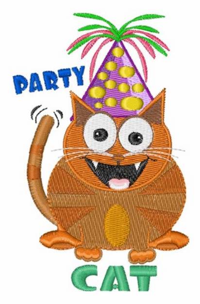 Picture of Party Cat Machine Embroidery Design