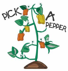 Picture of Pick A Pepper Machine Embroidery Design