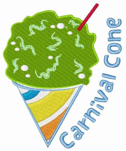 Carnival Cone Machine Embroidery Design