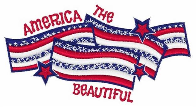 Picture of America The Beautiful Machine Embroidery Design