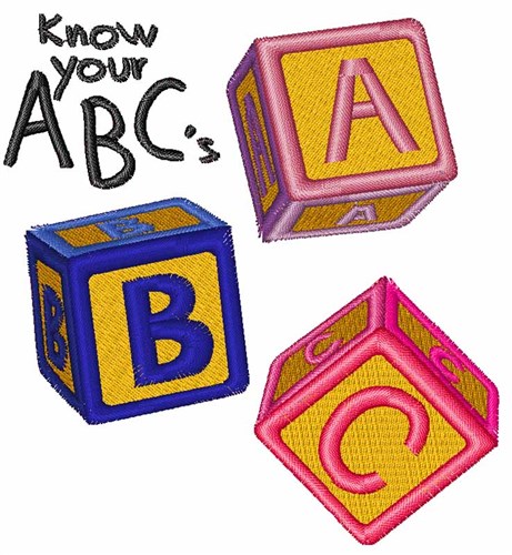 Know Your ABCs Machine Embroidery Design