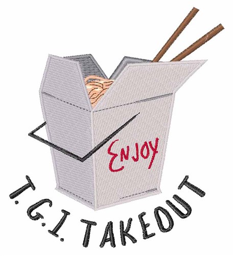 TGI Takeout Machine Embroidery Design
