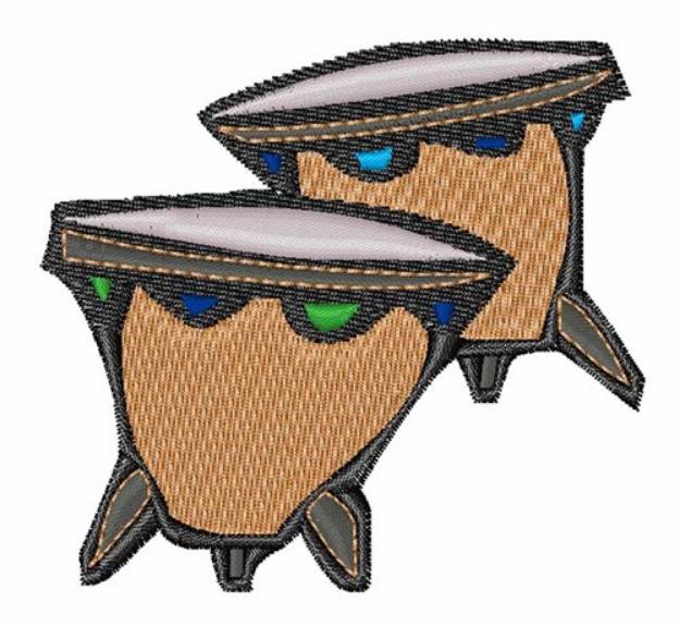 Picture of Two Drums Machine Embroidery Design