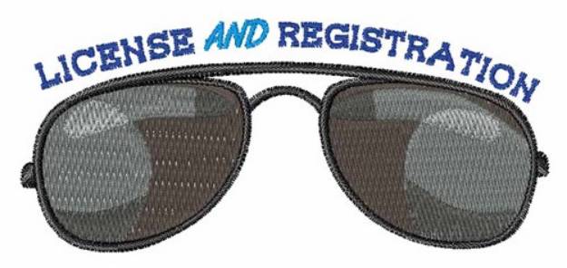 Picture of License And Registration Machine Embroidery Design