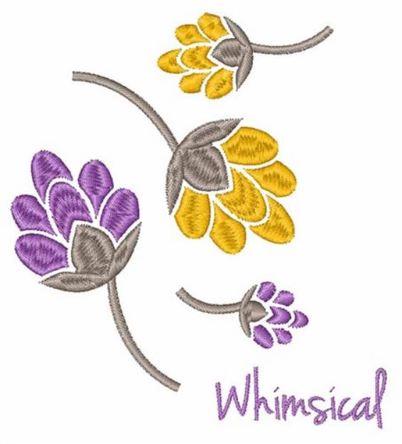 Picture of Whimsical Flowers Machine Embroidery Design