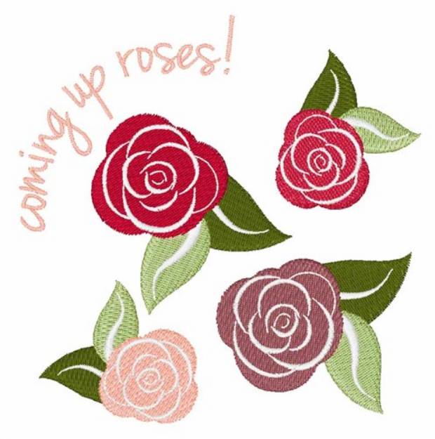 Picture of Coming Up Roses Machine Embroidery Design