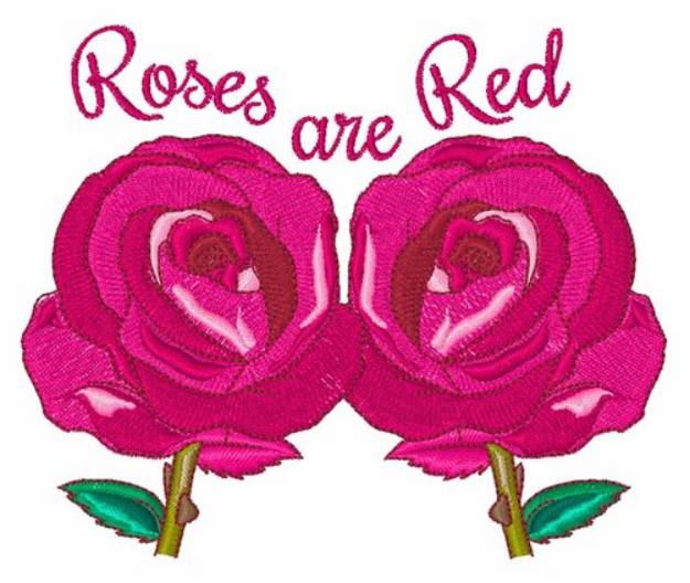 Picture of Roses Are Red Machine Embroidery Design