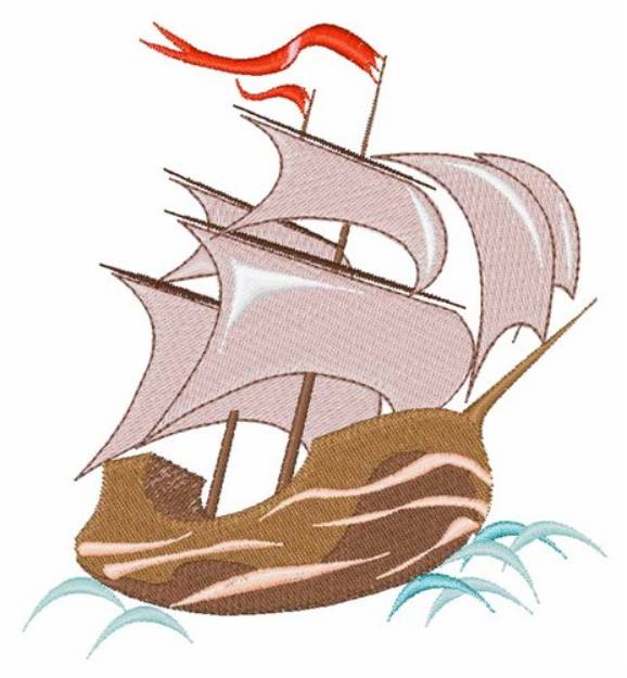 Picture of Ship Machine Embroidery Design