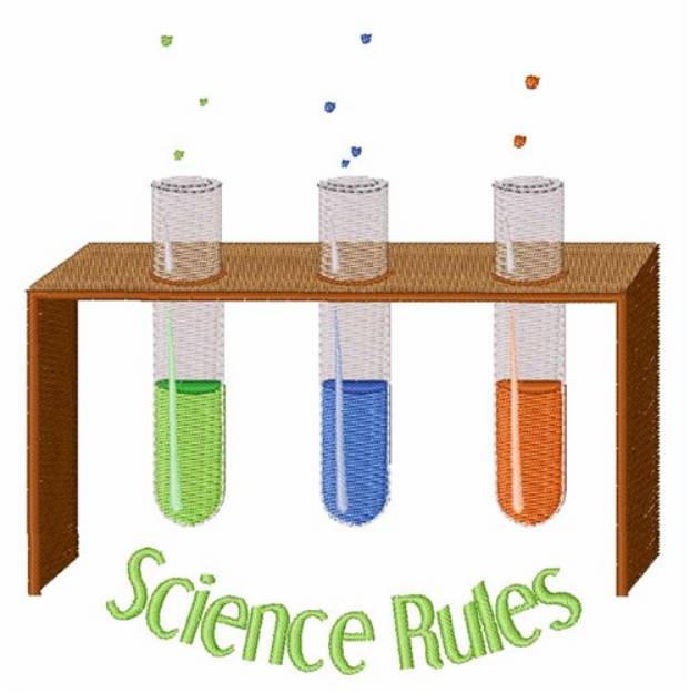 Picture of Science Rules Machine Embroidery Design