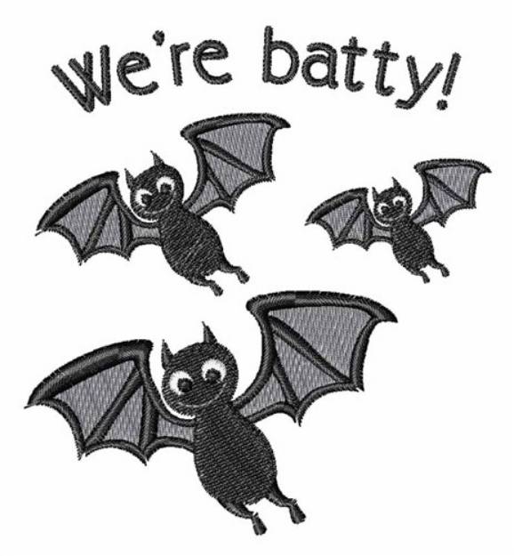 Picture of Were Batty Machine Embroidery Design