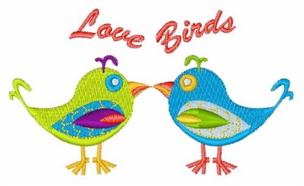 Picture of Love Birds Machine Embroidery Design