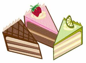 Picture of Cake Slices Machine Embroidery Design