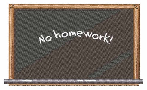 No Homework Machine Embroidery Design