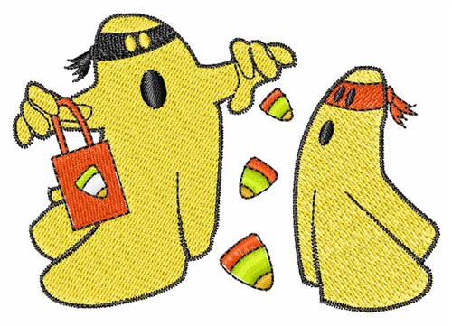 Candy Ghosts Machine Embroidery Design