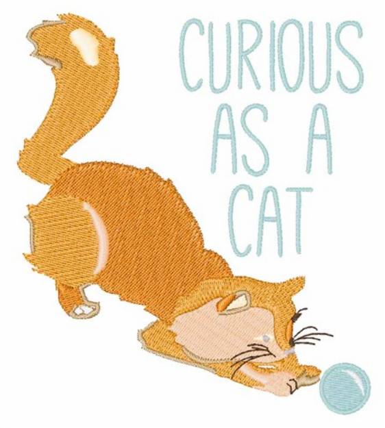 Picture of Curious As Cat Machine Embroidery Design