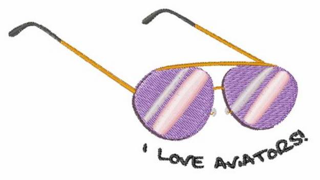 Picture of Love Aviators Machine Embroidery Design