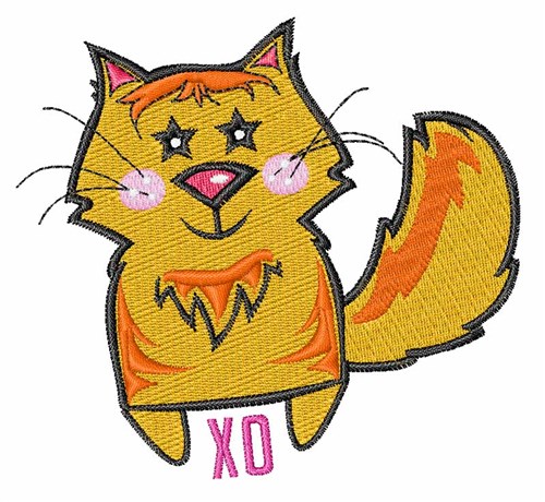 XO Cat Machine Embroidery Design