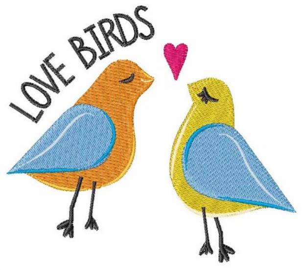 Picture of Love Birds Machine Embroidery Design