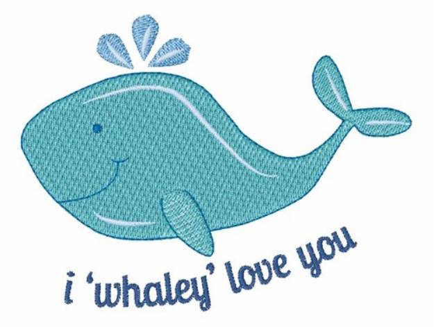 Picture of Whaley Love You Machine Embroidery Design