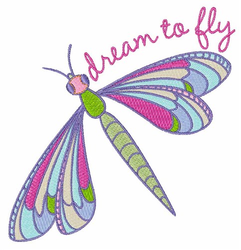 Dream To Fly Machine Embroidery Design