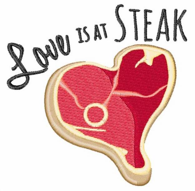 Picture of Love Steak Machine Embroidery Design