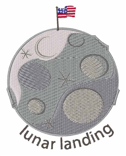Lunar Landing Machine Embroidery Design