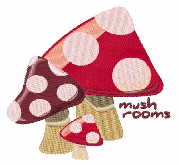 Picture of Mushrooms Machine Embroidery Design