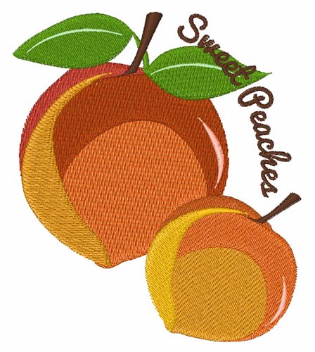Sweet Peaches Machine Embroidery Design