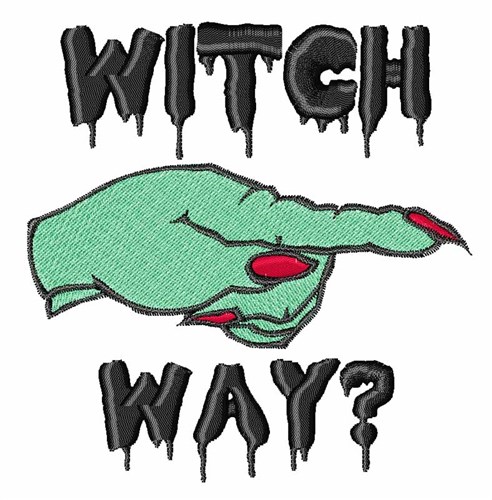 Witch Way Machine Embroidery Design