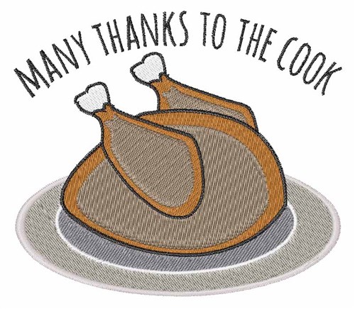 Thanks To Cook Machine Embroidery Design