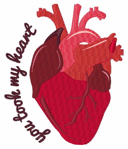 Took My Heart Machine Embroidery Design