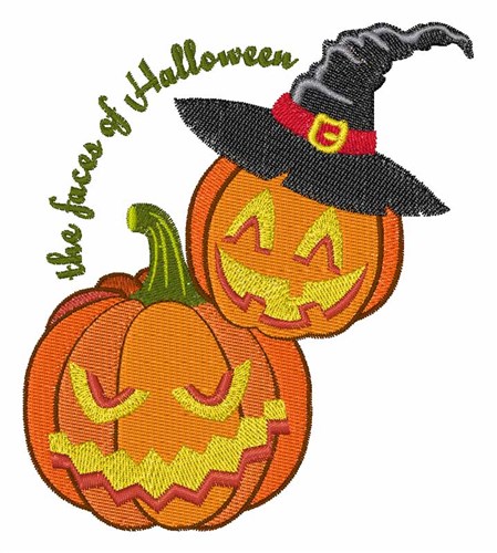 Faces Of Halloween Machine Embroidery Design