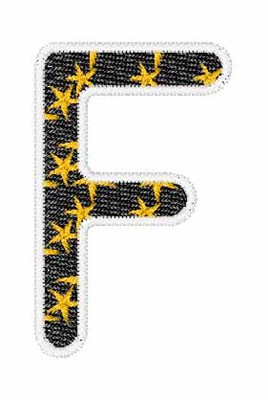 Yellow Star F Machine Embroidery Design