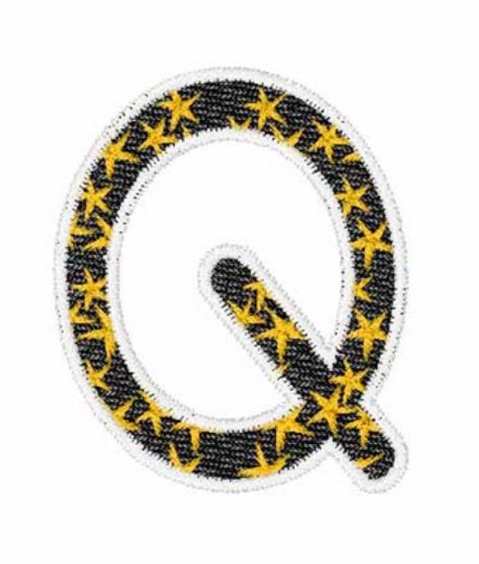 Picture of Yellow Star Q Machine Embroidery Design