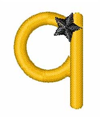 Yellow Star q Machine Embroidery Design