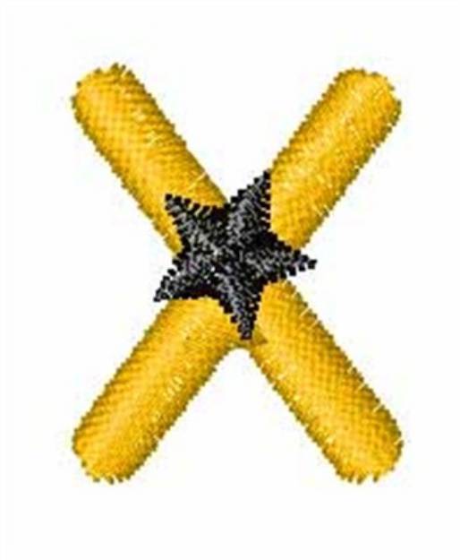 Picture of Yellow Star x Machine Embroidery Design