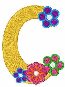 Picture of Flowers & Hearts C Machine Embroidery Design