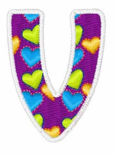 Picture of Flowers & Hearts v Machine Embroidery Design