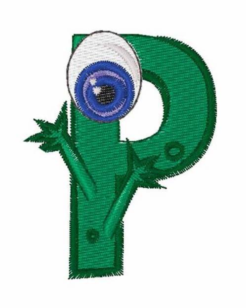 Picture of Green Monsters P Machine Embroidery Design