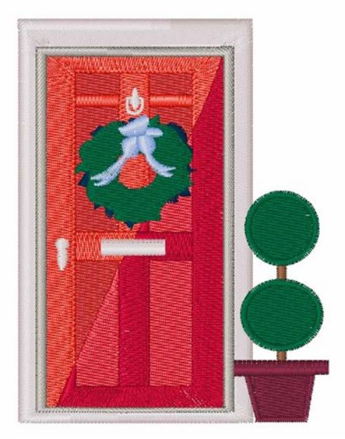 Picture of Christmas Door Machine Embroidery Design