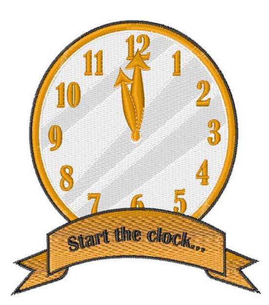 Picture of Start The Clock Machine Embroidery Design