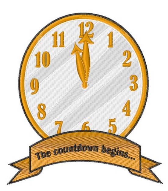 Picture of the Countdown Machine Embroidery Design