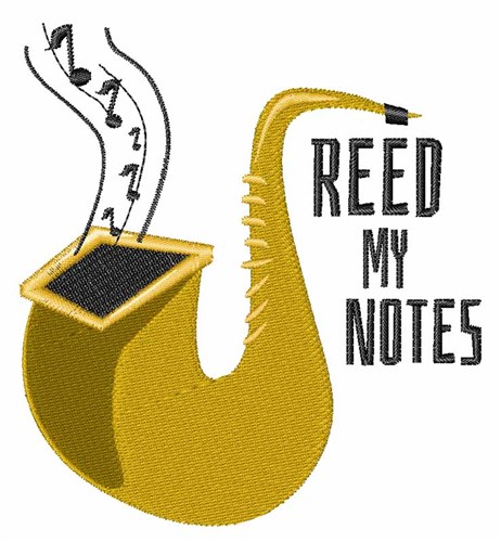Reed My Notes Machine Embroidery Design