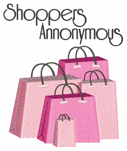 Shoppers Annonymous Machine Embroidery Design