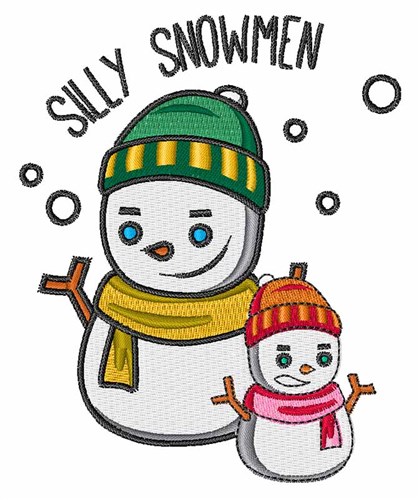 Silly Snowmen Machine Embroidery Design