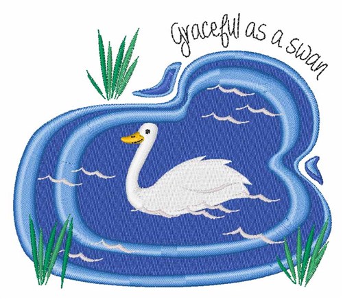 Graceful As Swan Machine Embroidery Design