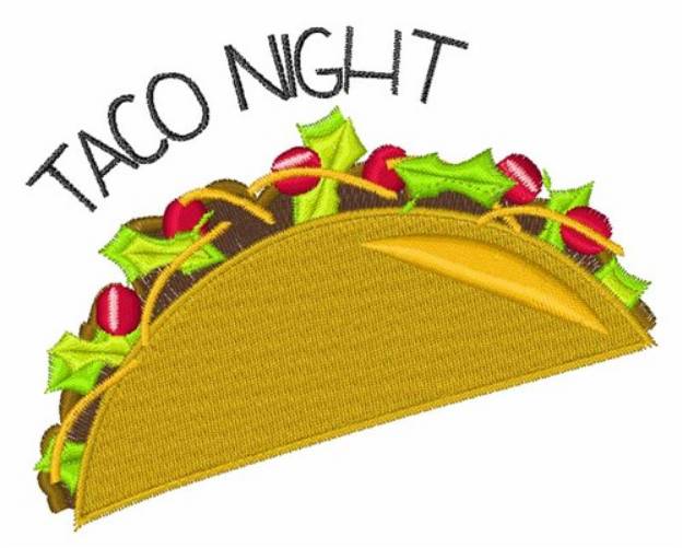 Picture of Taco Night Machine Embroidery Design