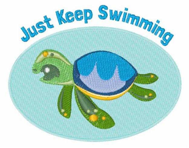 Picture of Keep Swimming Machine Embroidery Design