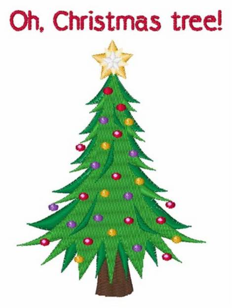 Picture of Christmas Tree Machine Embroidery Design