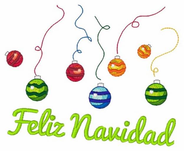 Picture of Feliz Navidad Machine Embroidery Design